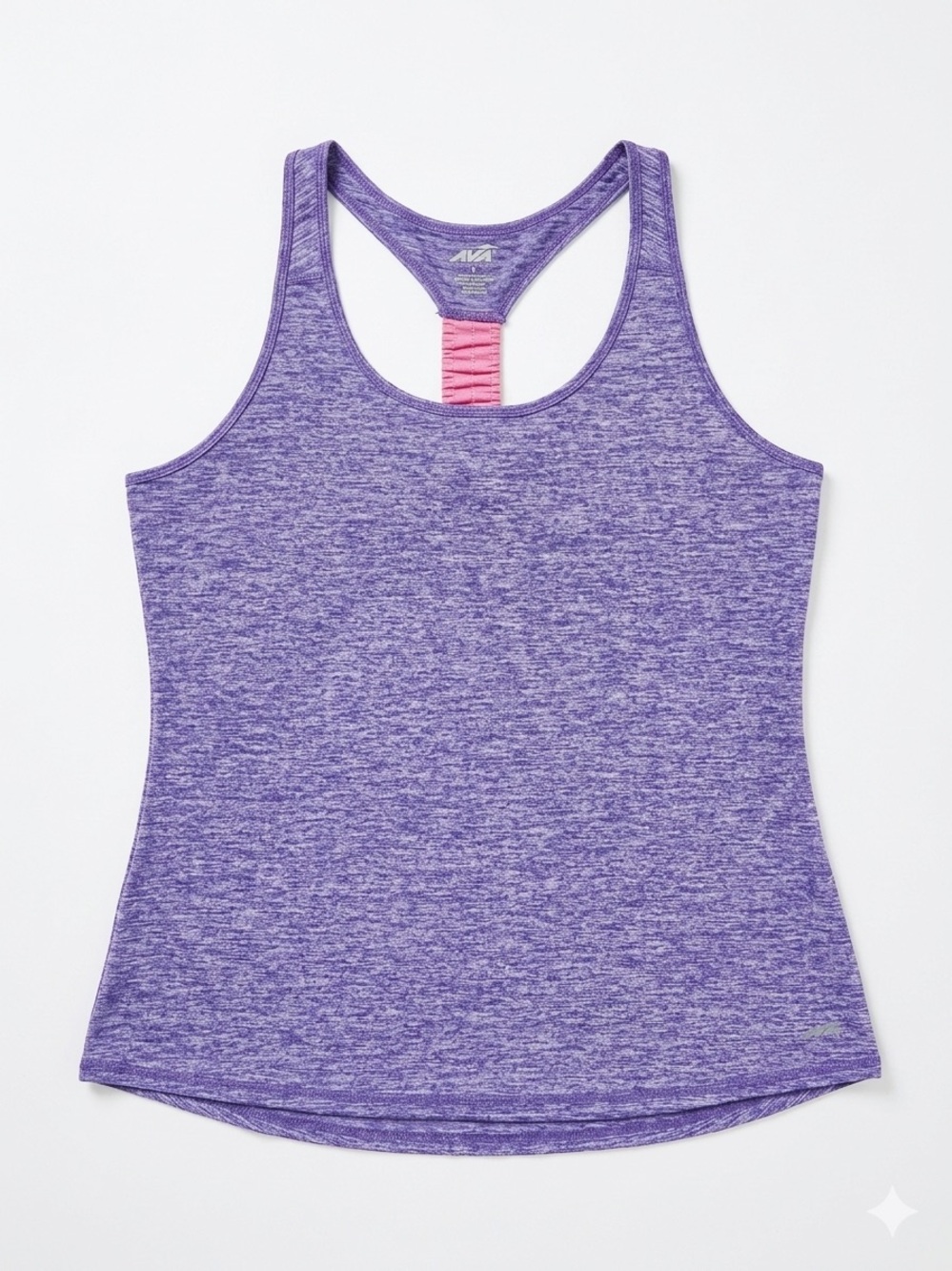 Avia Purple Heather Racerback Tank with Pink Accent
